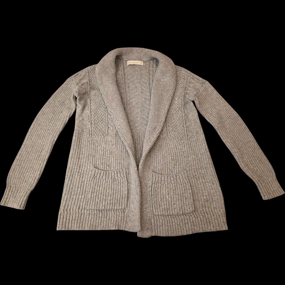 Abercrombie & Fitch Sz XS (S)‎ Cardigan Gray Pockets
